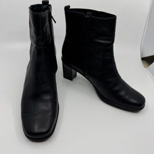 Croft & Barrow Women Ankle Boots Black Leather SZ 8M